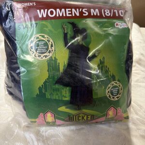 Elphaba Deluxe Wicked Costume Disguise Witch Cosplay Halloween Adult M 8/10